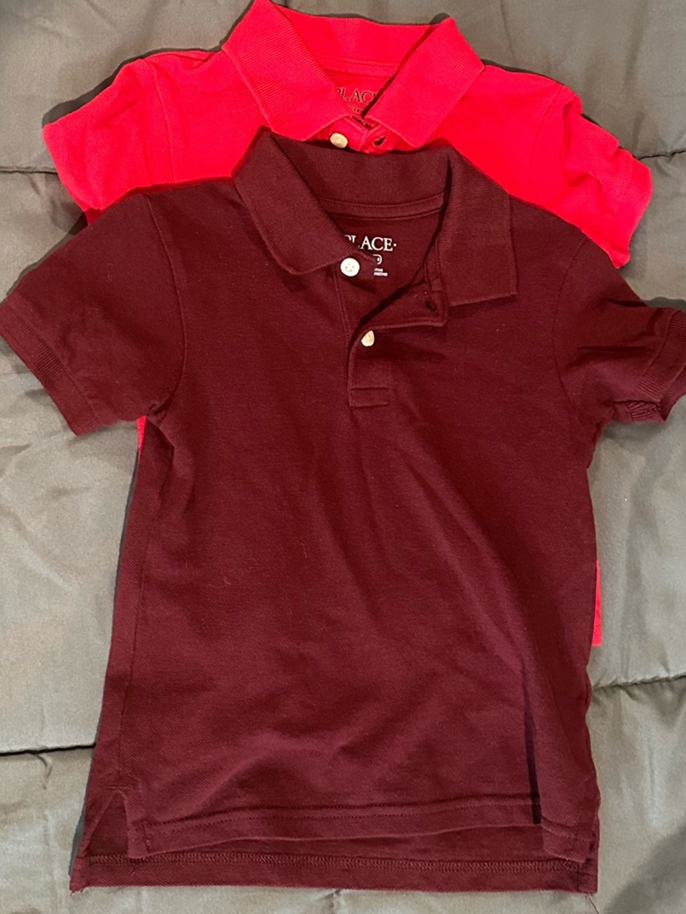 The Children's Place Burgundy and Red Polo Set - Short Sleeve